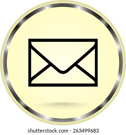Mail sign icon, vector illustration. Flat design style