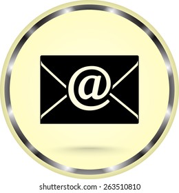 Mail sign icon, vector illustration. Flat design style