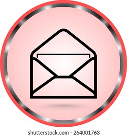 Mail sign icon, vector illustration. Flat design style