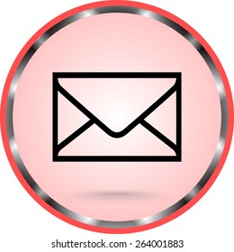 Mail sign icon, vector illustration. Flat design style