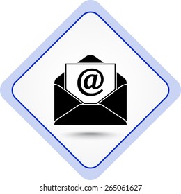 Mail sign icon, vector illustration. Flat design style