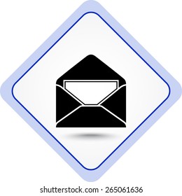 Mail sign icon, vector illustration. Flat design style