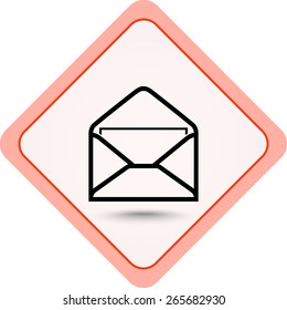 Mail sign icon, vector illustration. Flat design style