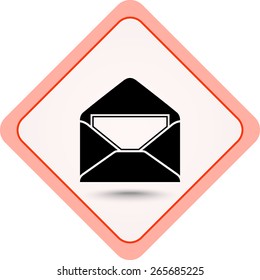 Mail sign icon, vector illustration. Flat design style