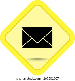 Mail sign icon, vector illustration. Flat design style
