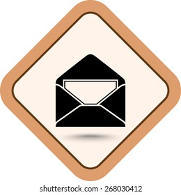 Mail sign icon, vector illustration. Flat design style