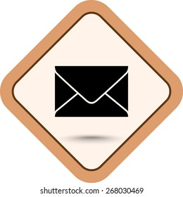 Mail sign icon, vector illustration. Flat design style