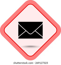 Mail sign icon, vector illustration. Flat design style