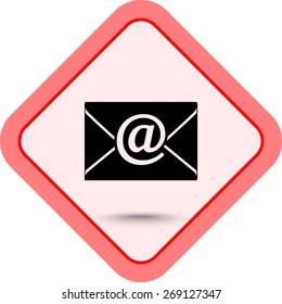 Mail sign icon, vector illustration. Flat design style