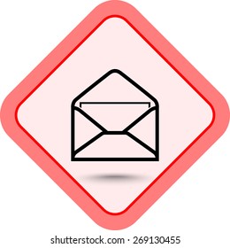 Mail sign icon, vector illustration. Flat design style