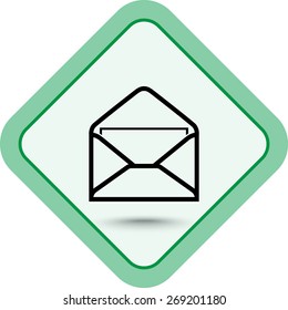 Mail sign icon, vector illustration. Flat design style