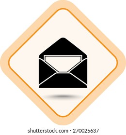 Mail sign icon, vector illustration. Flat design style