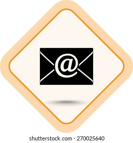 Mail sign icon, vector illustration. Flat design style