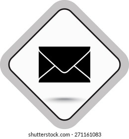 Mail sign icon, vector illustration. Flat design style
