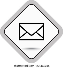 Mail sign icon, vector illustration. Flat design style