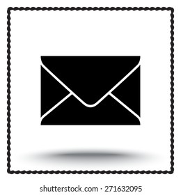 Mail sign icon, vector illustration. Flat design style