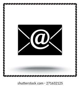 Mail sign icon, vector illustration. Flat design style