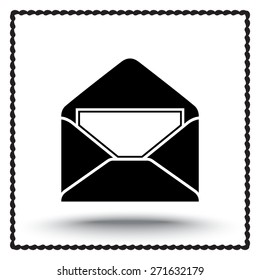 Mail sign icon, vector illustration. Flat design style