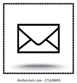 Mail sign icon, vector illustration. Flat design style
