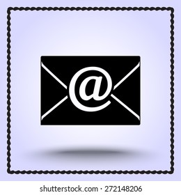Mail sign icon, vector illustration. Flat design style