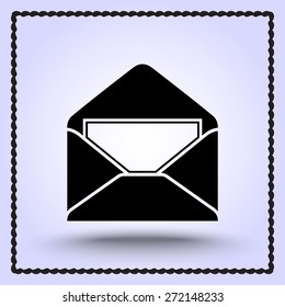 Mail sign icon, vector illustration. Flat design style