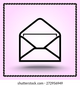 Mail sign icon, vector illustration. Flat design style