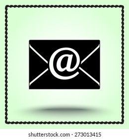 Mail sign icon, vector illustration. Flat design style