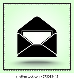 Mail sign icon, vector illustration. Flat design style