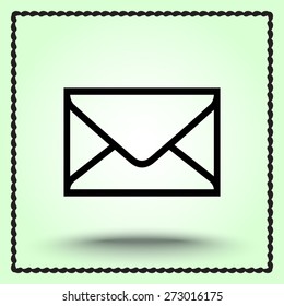Mail sign icon, vector illustration. Flat design style
