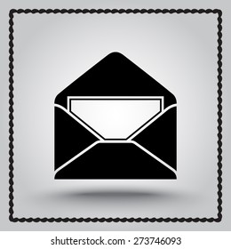 Mail sign icon, vector illustration. Flat design style