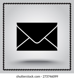 Mail sign icon, vector illustration. Flat design style