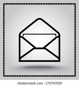 Mail sign icon, vector illustration. Flat design style