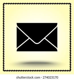 Mail sign icon, vector illustration. Flat design style