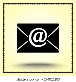 Mail sign icon, vector illustration. Flat design style