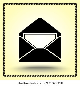 Mail sign icon, vector illustration. Flat design style
