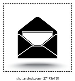 Mail sign icon, vector illustration. Flat design style