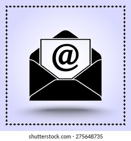 Mail sign icon, vector illustration. Flat design style