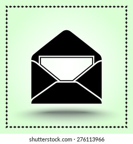 Mail sign icon, vector illustration. Flat design style