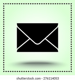 Mail sign icon, vector illustration. Flat design style