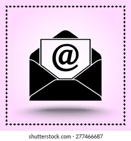 Mail sign icon, vector illustration. Flat design style