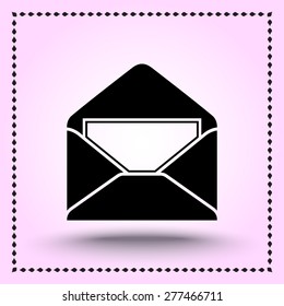 Mail sign icon, vector illustration. Flat design style