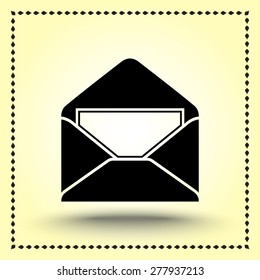 Mail sign icon, vector illustration. Flat design style