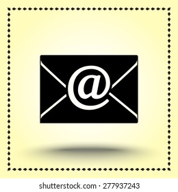 Mail sign icon, vector illustration. Flat design style