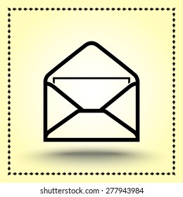 Mail sign icon, vector illustration. Flat design style