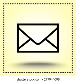 Mail sign icon, vector illustration. Flat design style