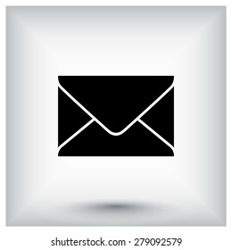 Mail sign icon, vector illustration. Flat design style