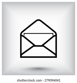 Mail sign icon, vector illustration. Flat design style