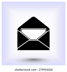 Mail sign icon, vector illustration. Flat design style
