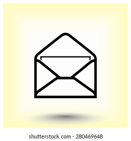 Mail sign icon, vector illustration. Flat design style