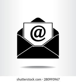 Mail sign icon, vector illustration. Flat design style